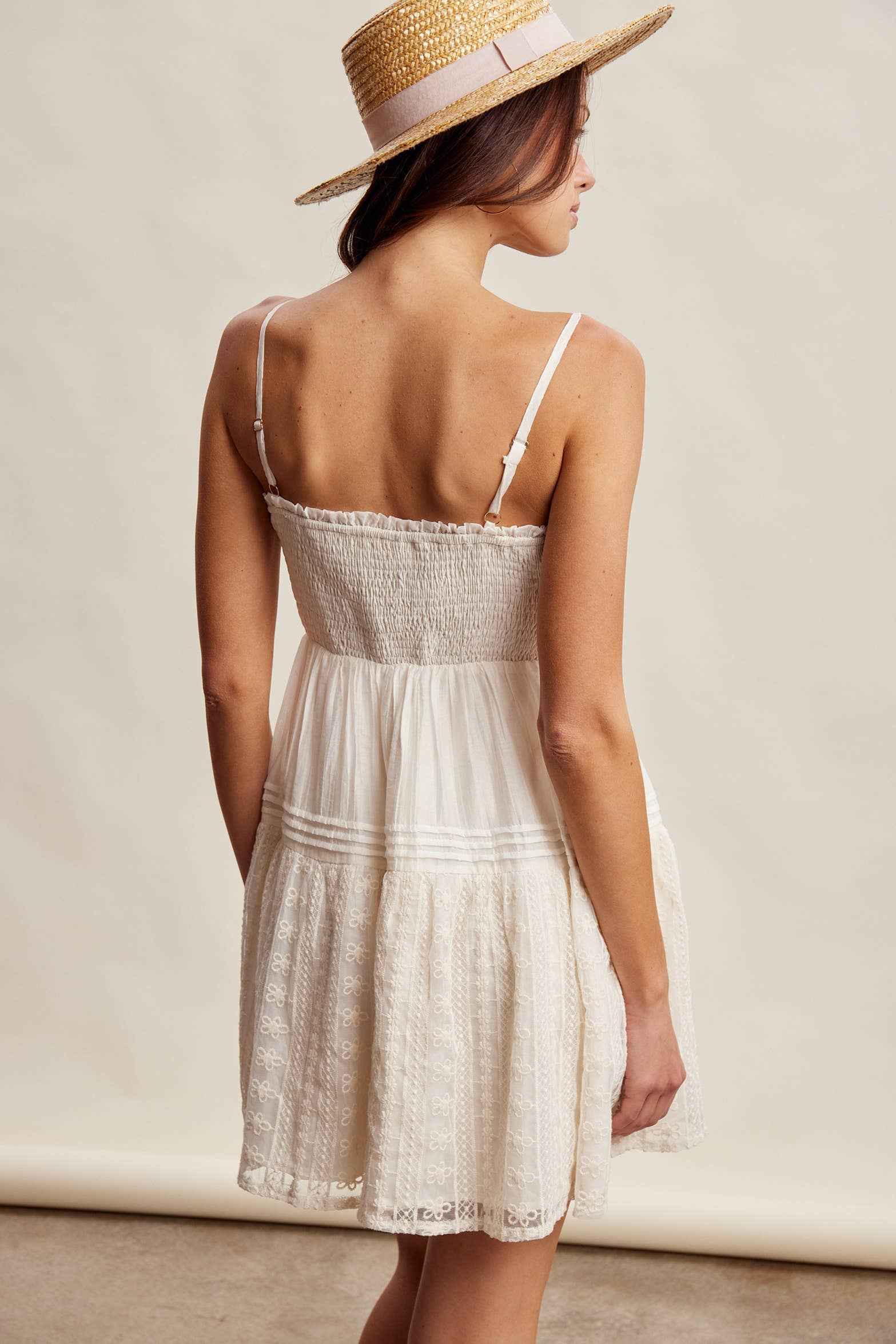 Lace Tiered Mini Dress LD1628