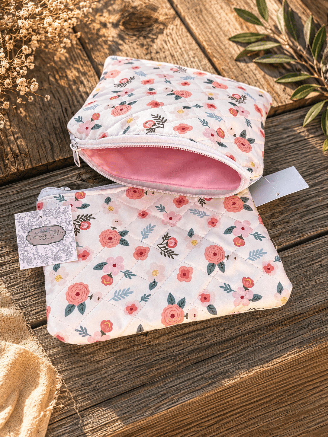 Handmade Pouch | Floral Medium - Fairway Faith Apparel Co
