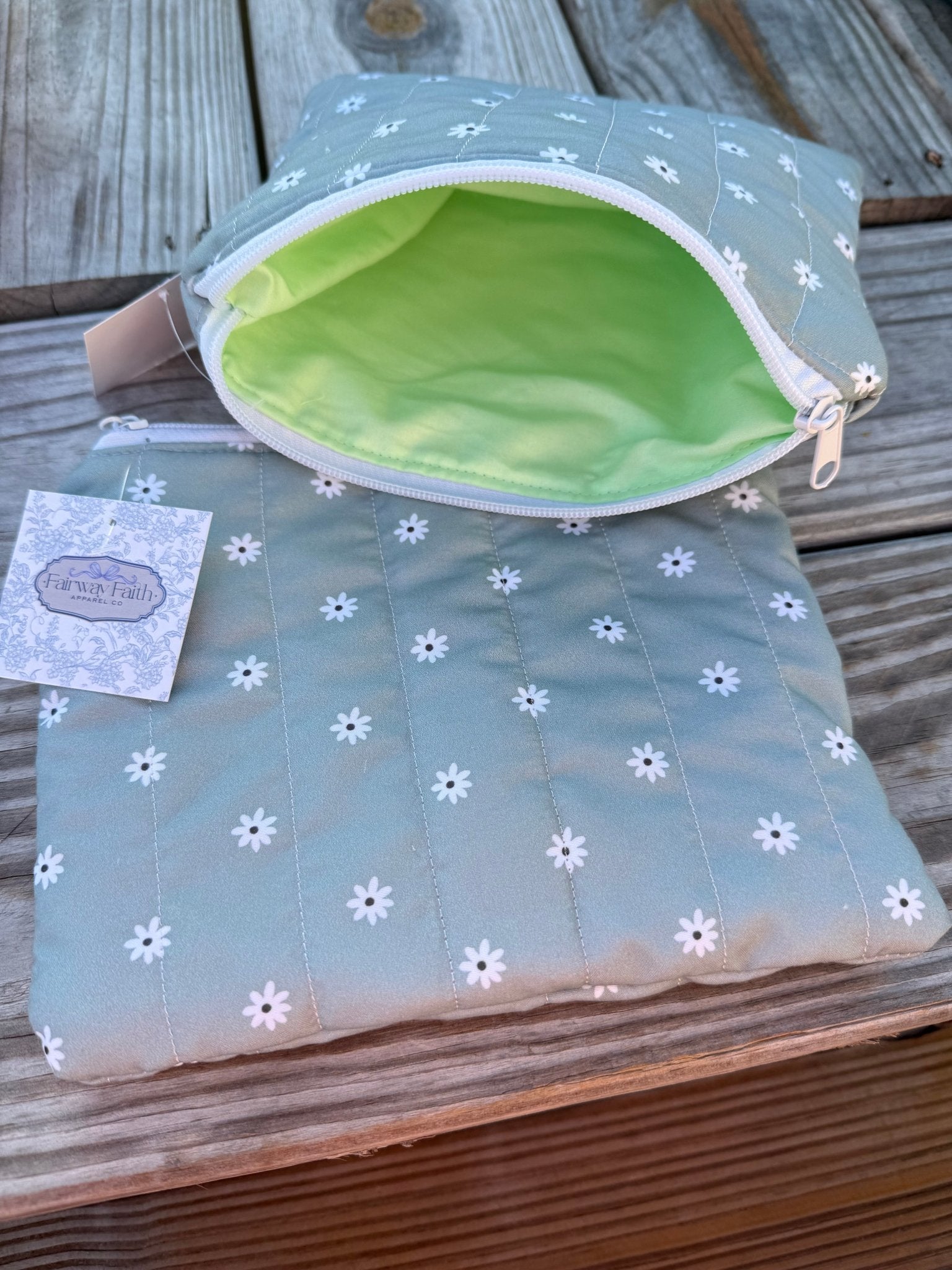 Handmade Pouch | Green Medium - Fairway Faith Apparel Co