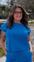 The Harper Top | Blue Loungewear